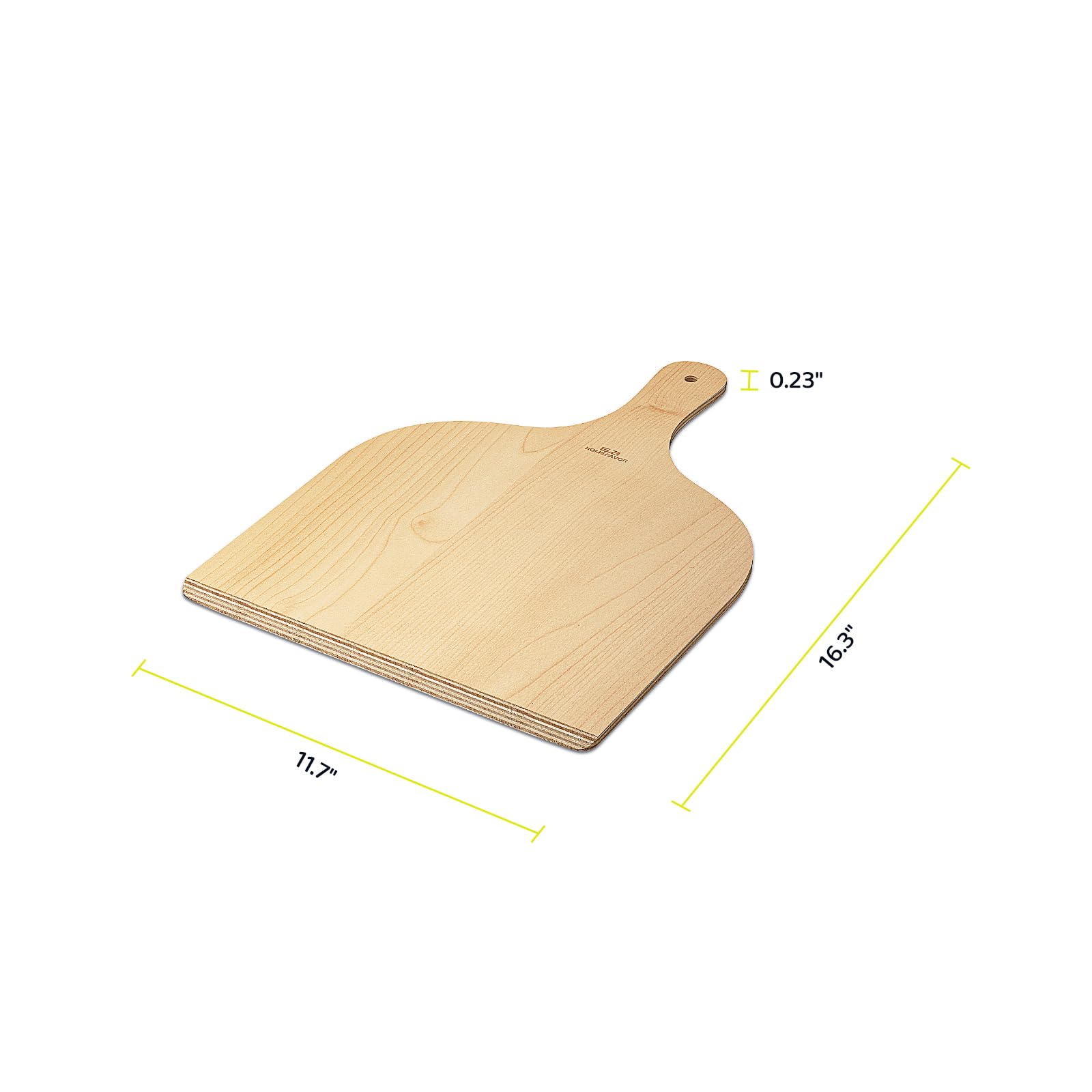 G.a HOMEFAVOR pala pizza madera con mango ergonómico para uso cómodo.