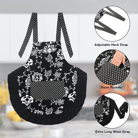 Ajuste cómodo de cuello y cintura en el delantal g2plus.