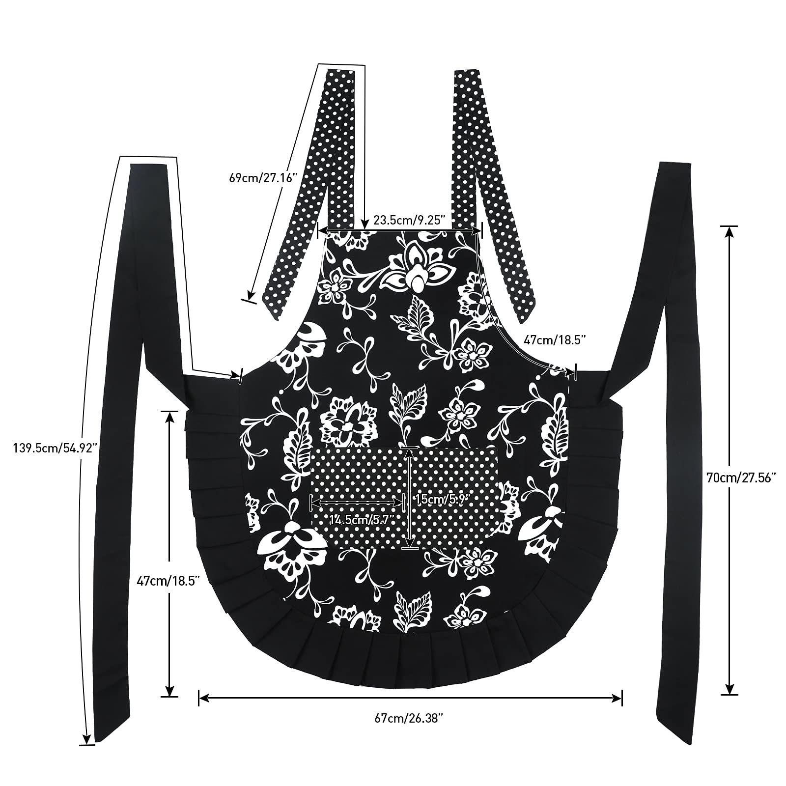 Delantal g2plus con bolsillo central amplio para utensilios y teléfono.