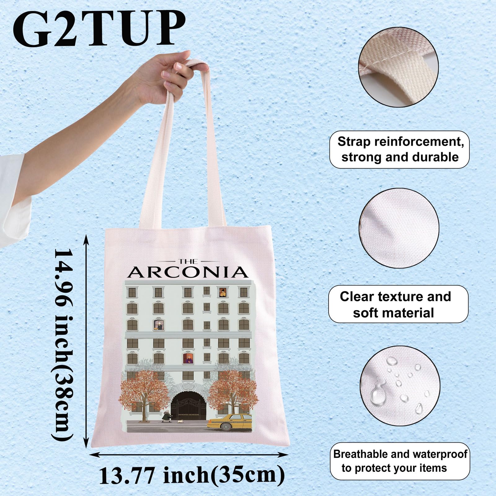 G2TUP Arconia: capacidad amplia para portátil y libros.