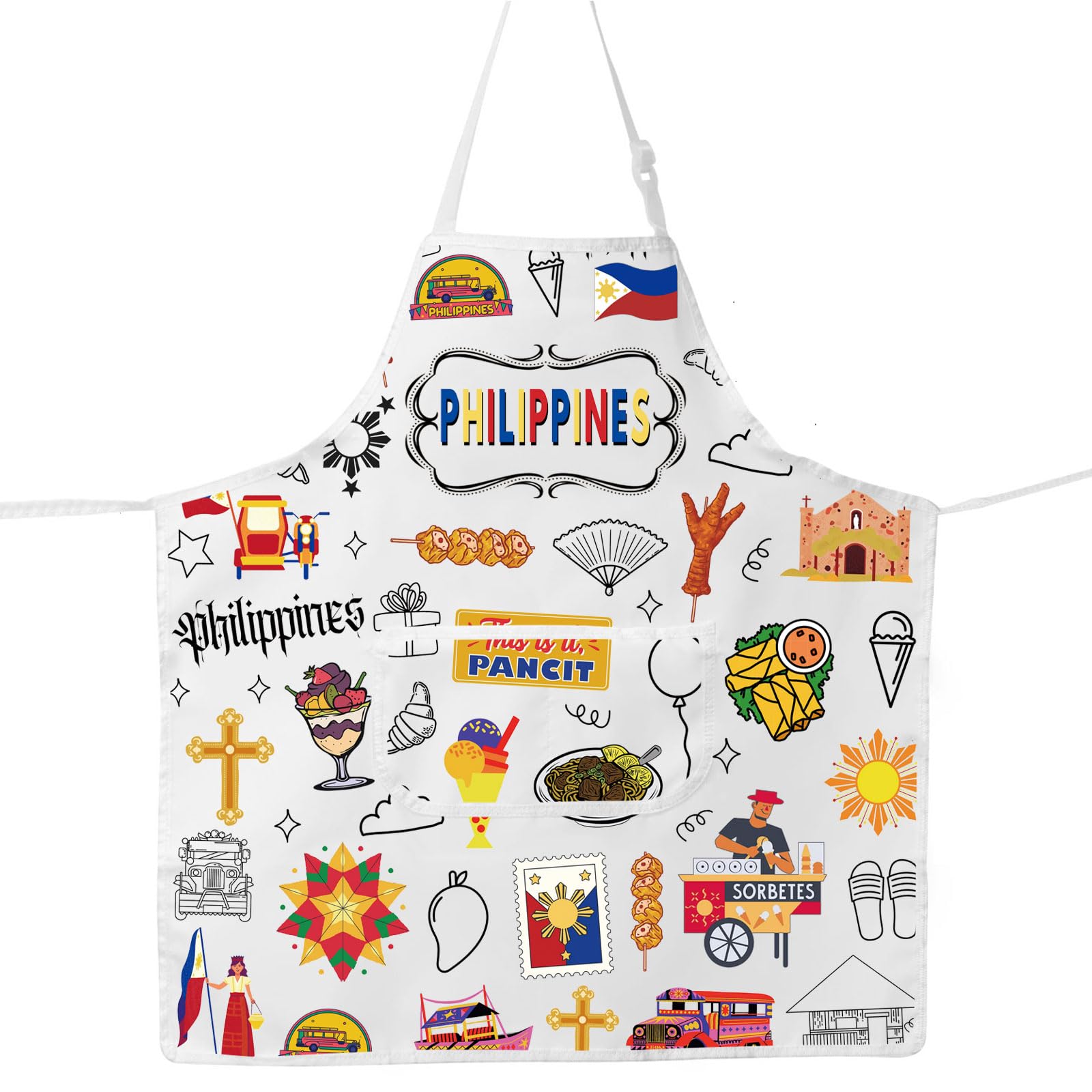G2TUP delantal con cuello ajustable para adaptarse a cualquier estatura en la cocina.