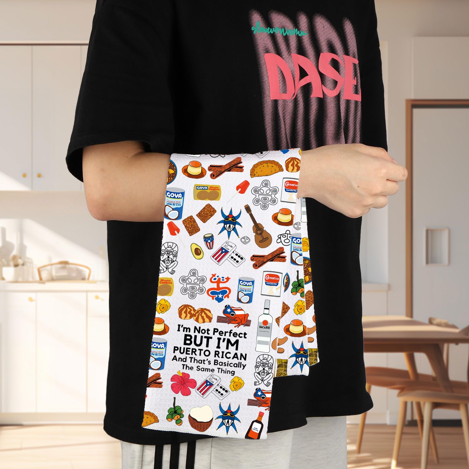 G2TUP toallas para decoración de cocina con toque puertorriqueño.