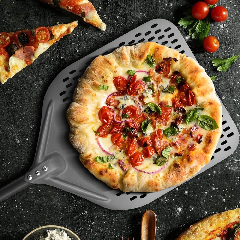 G.a HOMEFAVOR mango de silicona: agarre cómodo y seguro al mover pizzas.