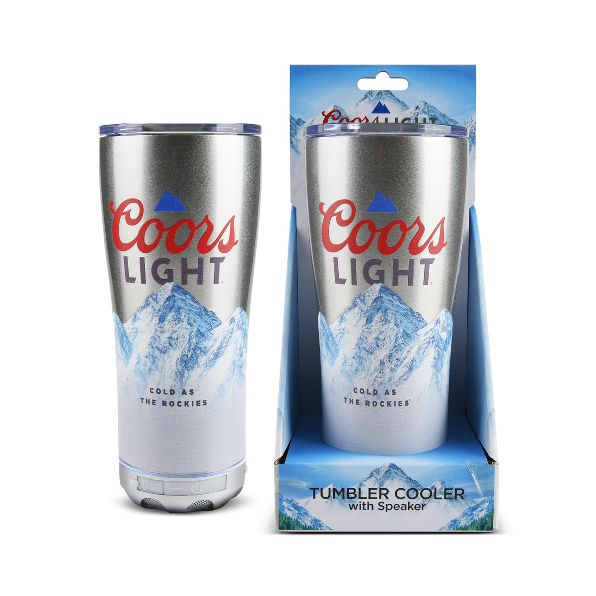Gabba Goods Coors Light vaso 16oz con bocina inalámbrica para uso al aire libre