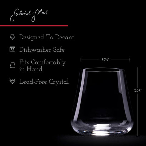 Gabriel-Glas borde láser cortado, borde fino para claridad al beber.