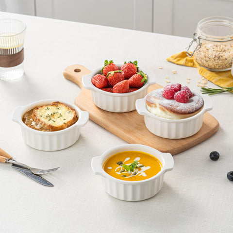 Ramequines Gacoree apilables para ahorro de espacio en la cocina y almacenamiento