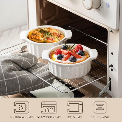 Ramequines Gacoree para postres y guarniciones, perfectos para crème brûlée y porciones individuales