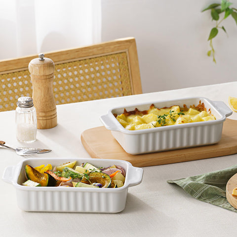 Cazuela Gacoree apta para microondas, lavavajillas y refrigerador para uso diario.