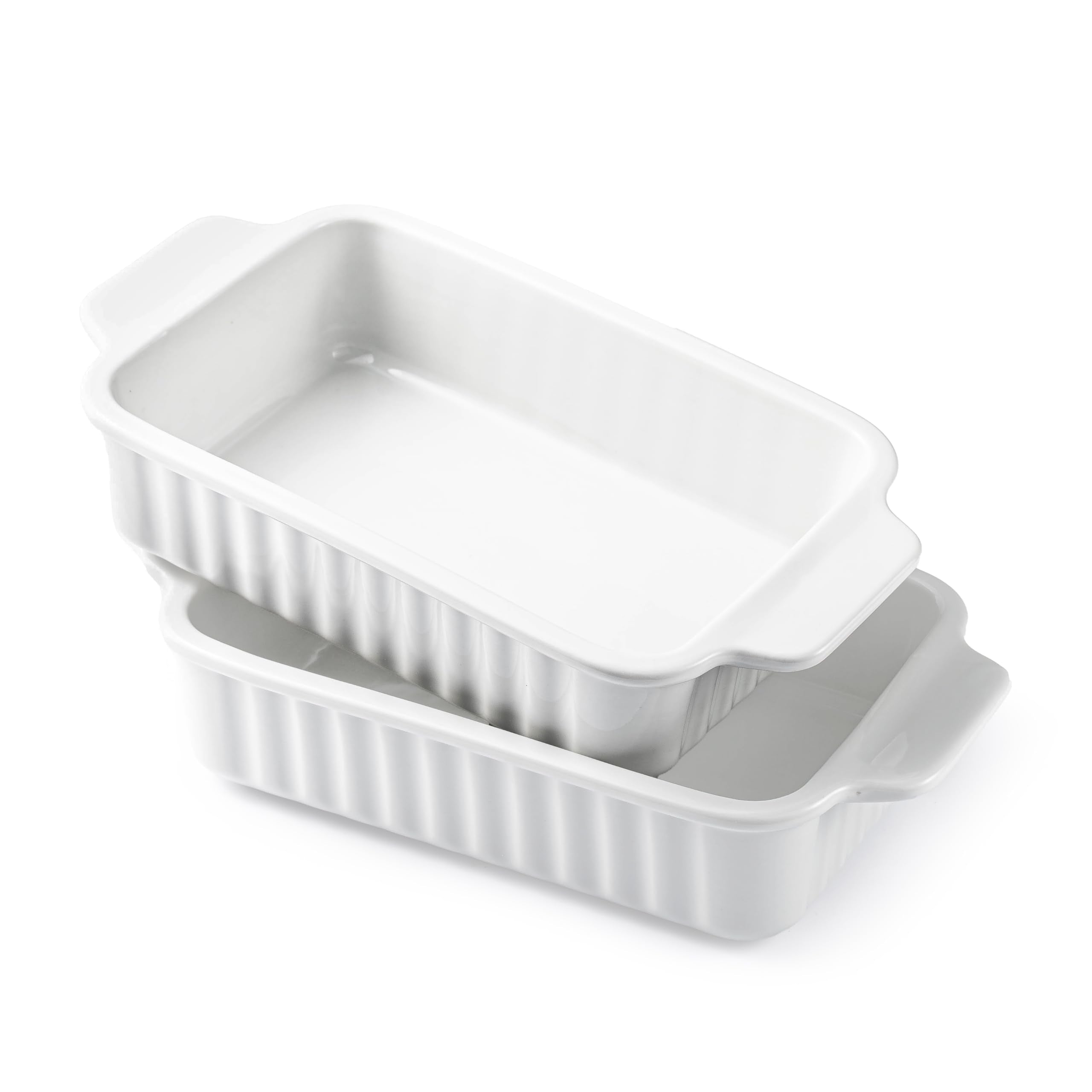 Cazuelas pequeñas Gacoree de cerámica con asas dobles para transferir del horno a la mesa.