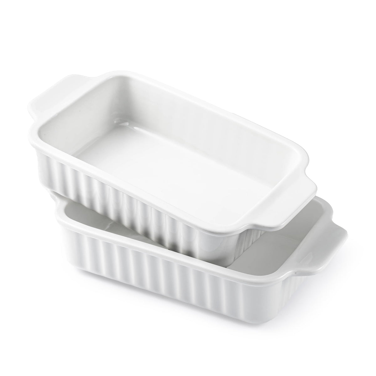 Cazuelas pequeñas Gacoree de cerámica con asas dobles para transferir del horno a la mesa.