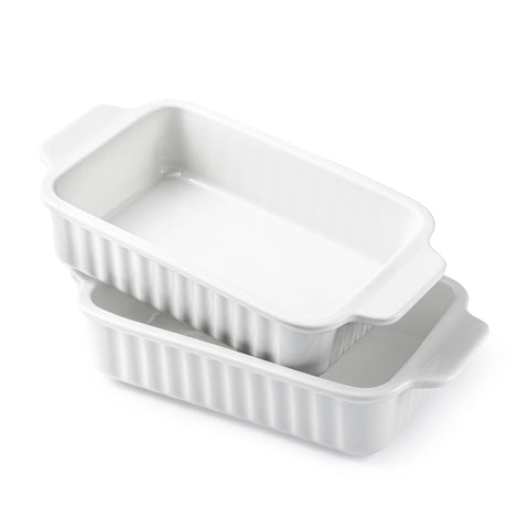 Cazuelas pequeñas Gacoree de cerámica con asas dobles para transferir del horno a la mesa.