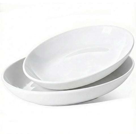 Plato ovalado grande de Gacoree, ideal para servir pavo y carnes con presentación elegante.
