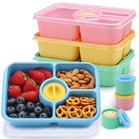 GadgBlizza Bento caja de almuerzo seccionada para comidas variadas.