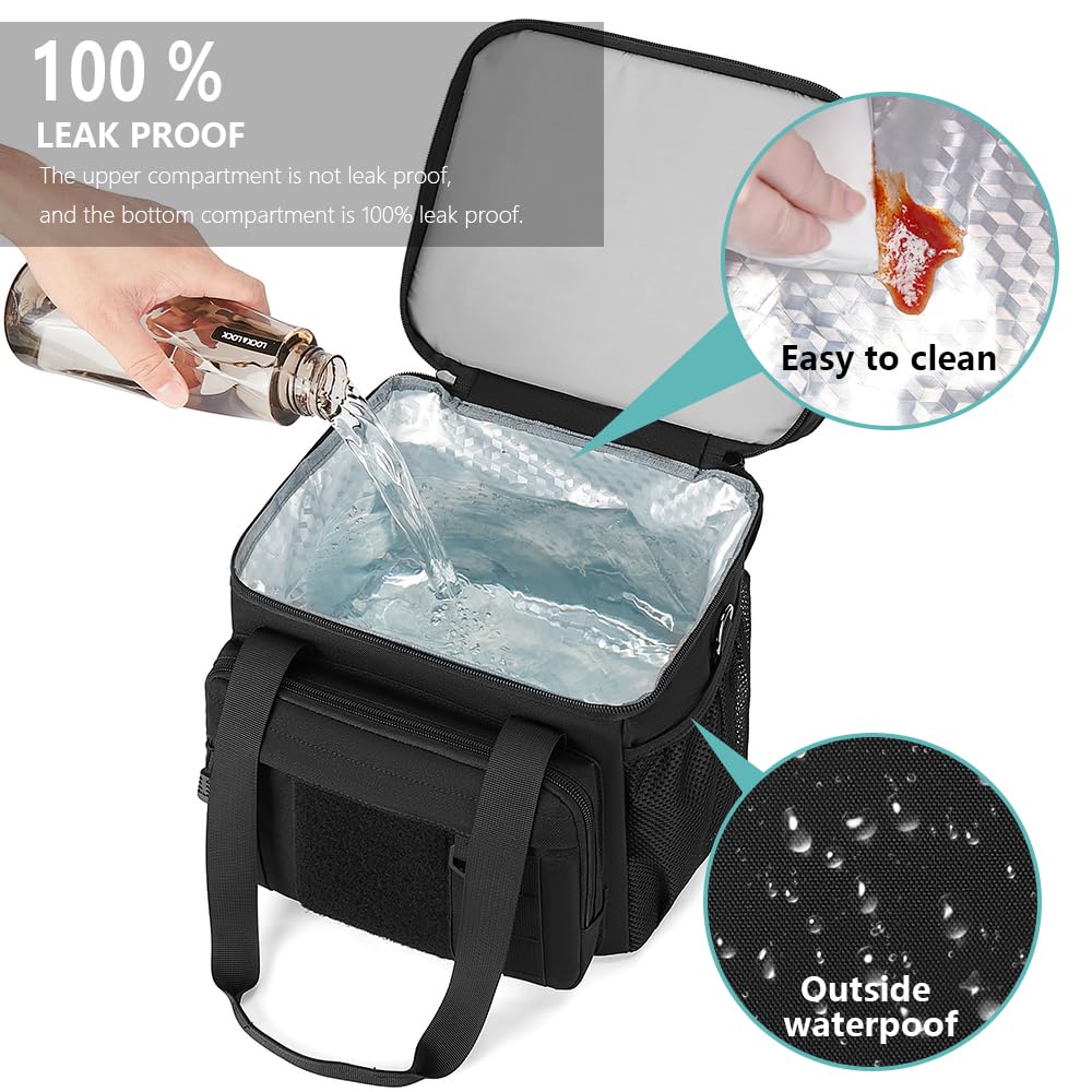 Gafetrey bolsa de almuerzo tejido tipo Oxford impermeable, duradera y fácil de limpiar.