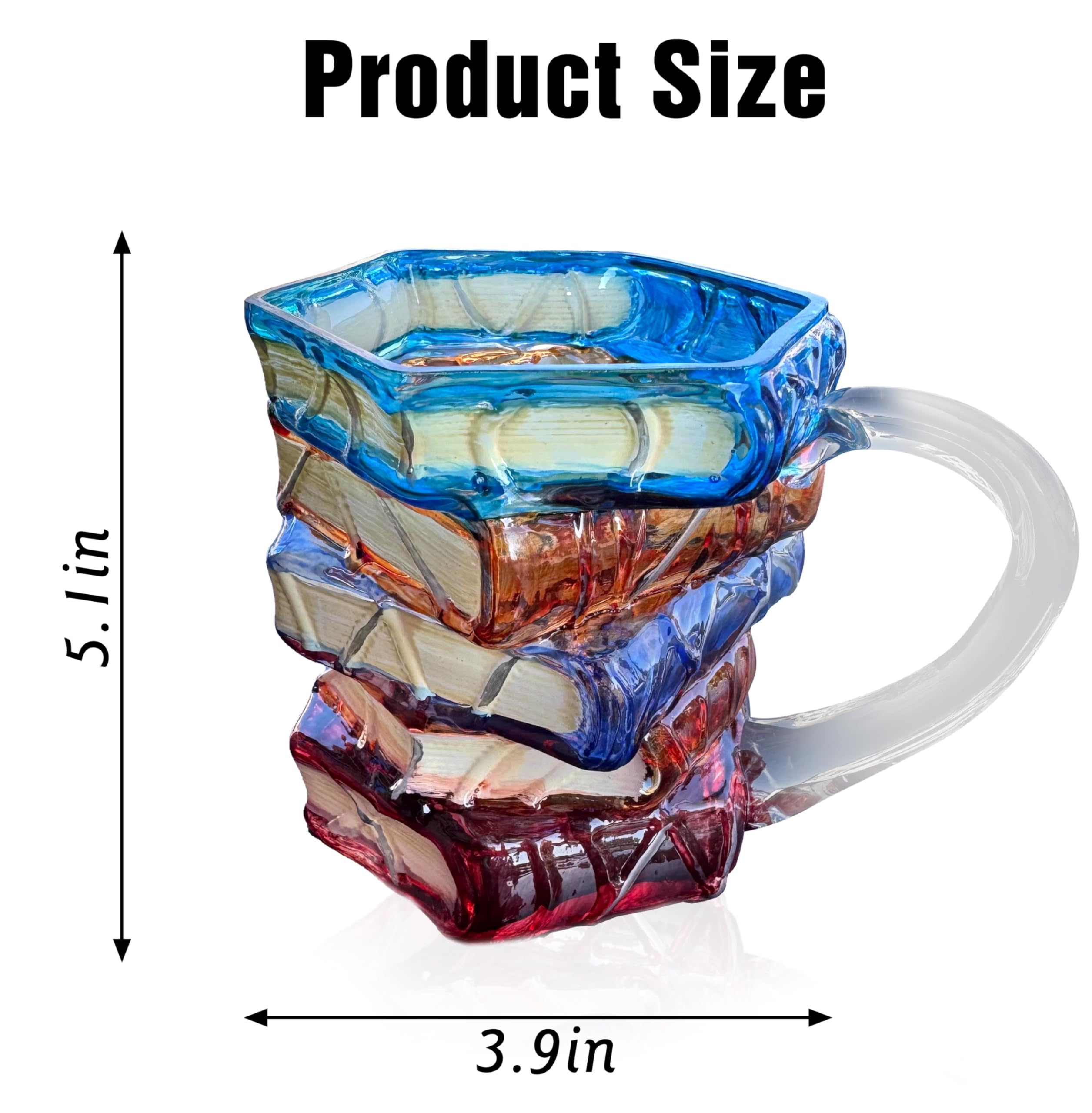 Taza GAGABEN con manos sosteniendo diseño de libro, uso diario