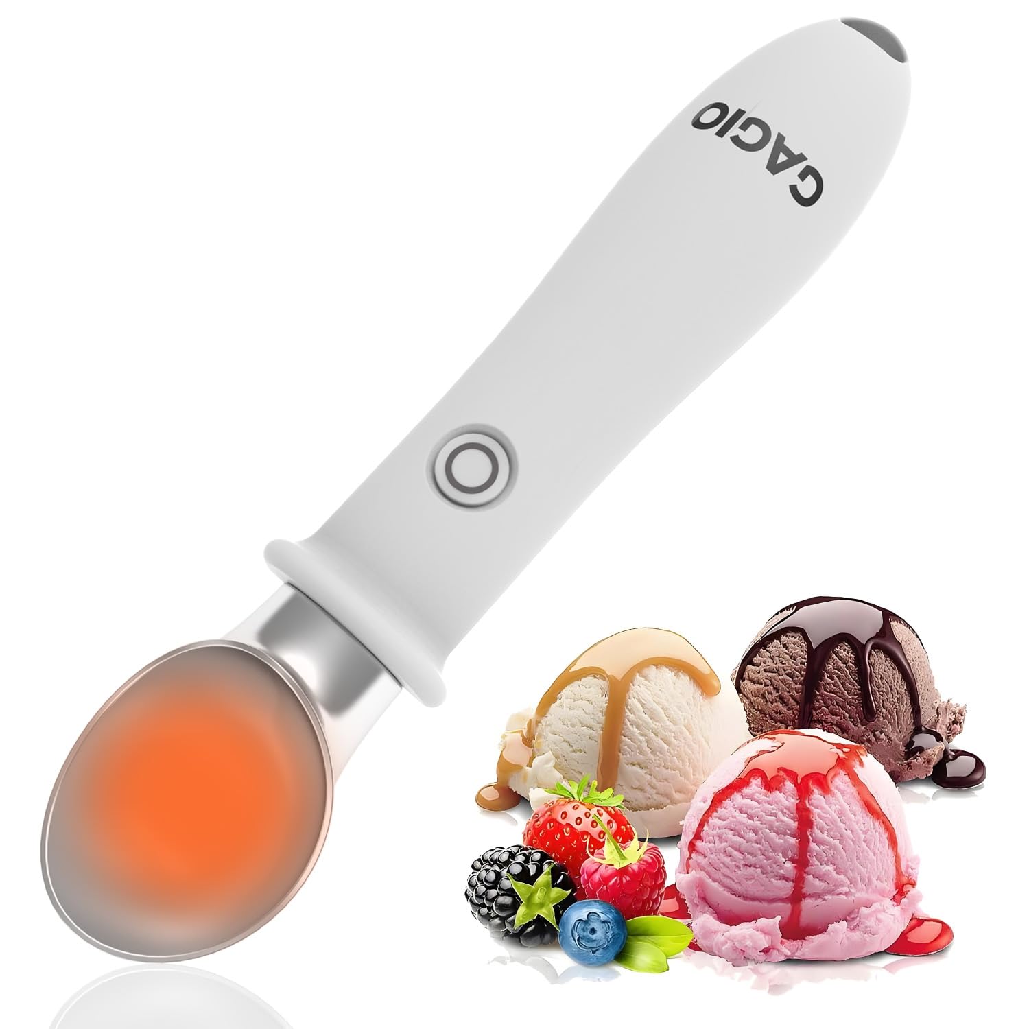 Cuchara caliente GAGIO con calentamiento rápido para servir helado suave.