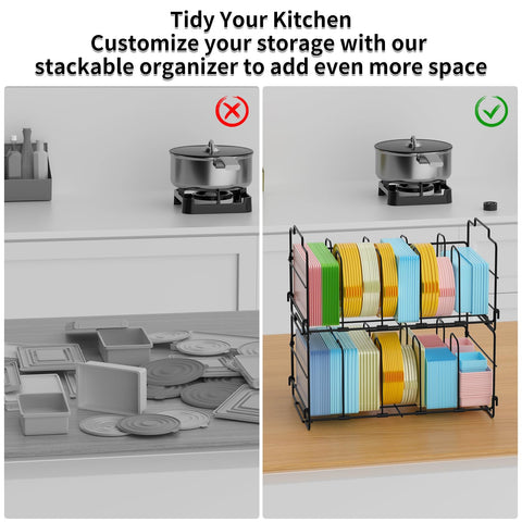 GAGUIUP diseño apilable: maximiza espacio vertical y orden en la cocina.