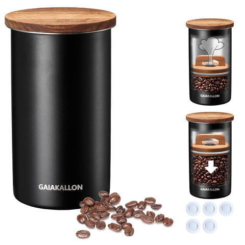 GAIAKALLON contenedor de café con tapa aislante que mantiene aroma