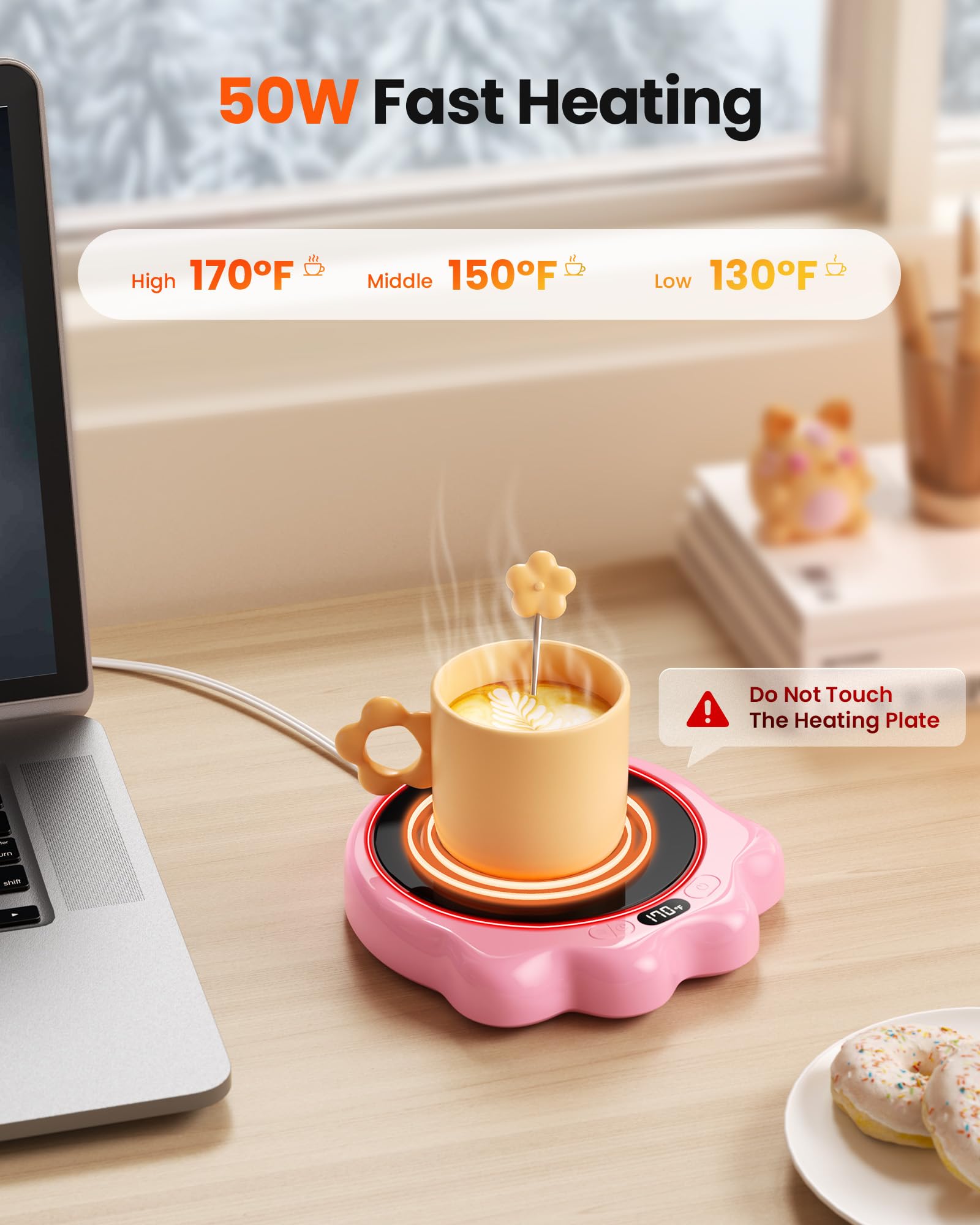 Gaiatop muestra tres temperaturas con luces para ajustar la bebida.