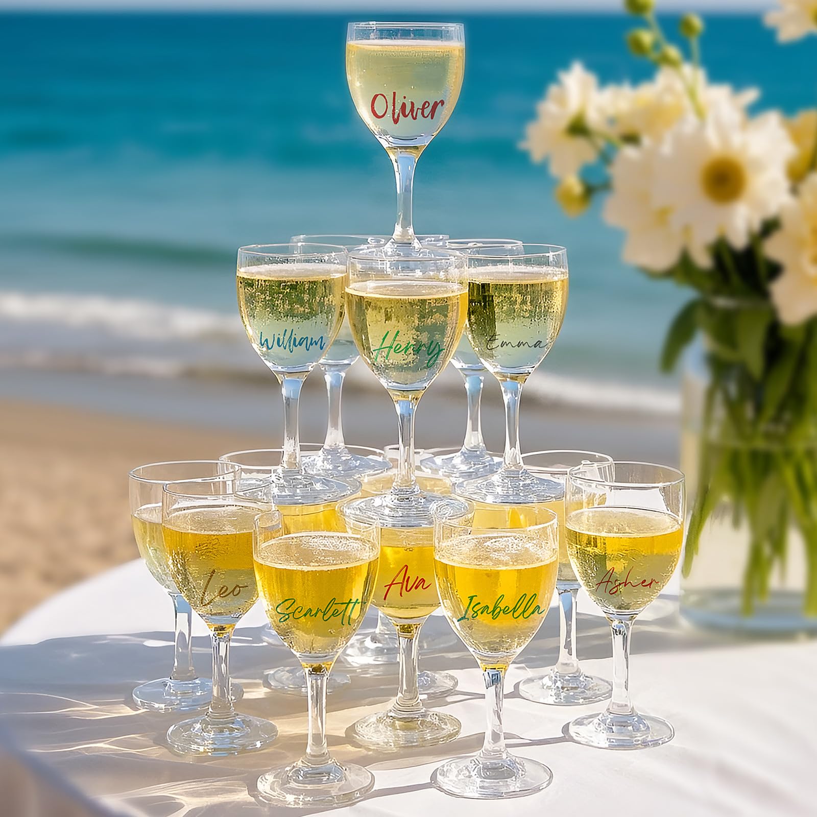 Marcadores plateados oscuros Gainwell para juego de copas, toque elegante en cualquier celebración.