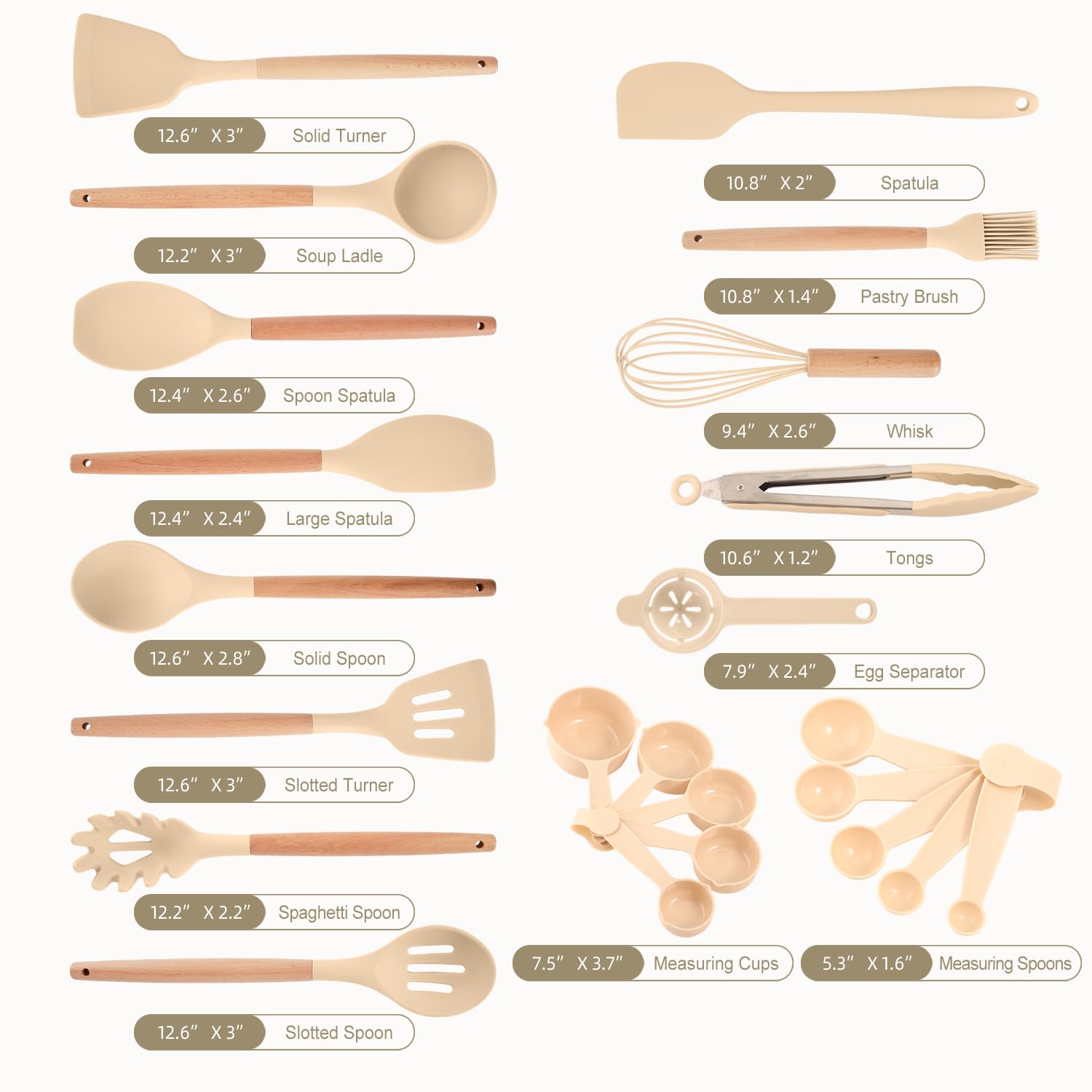 Gaixvny juego de cucharas de medición para recetas con precisión.