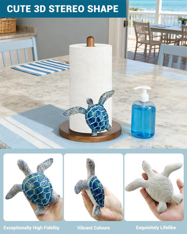 GAJ tortuga papel toalla de madera natural aporta calidez costera.