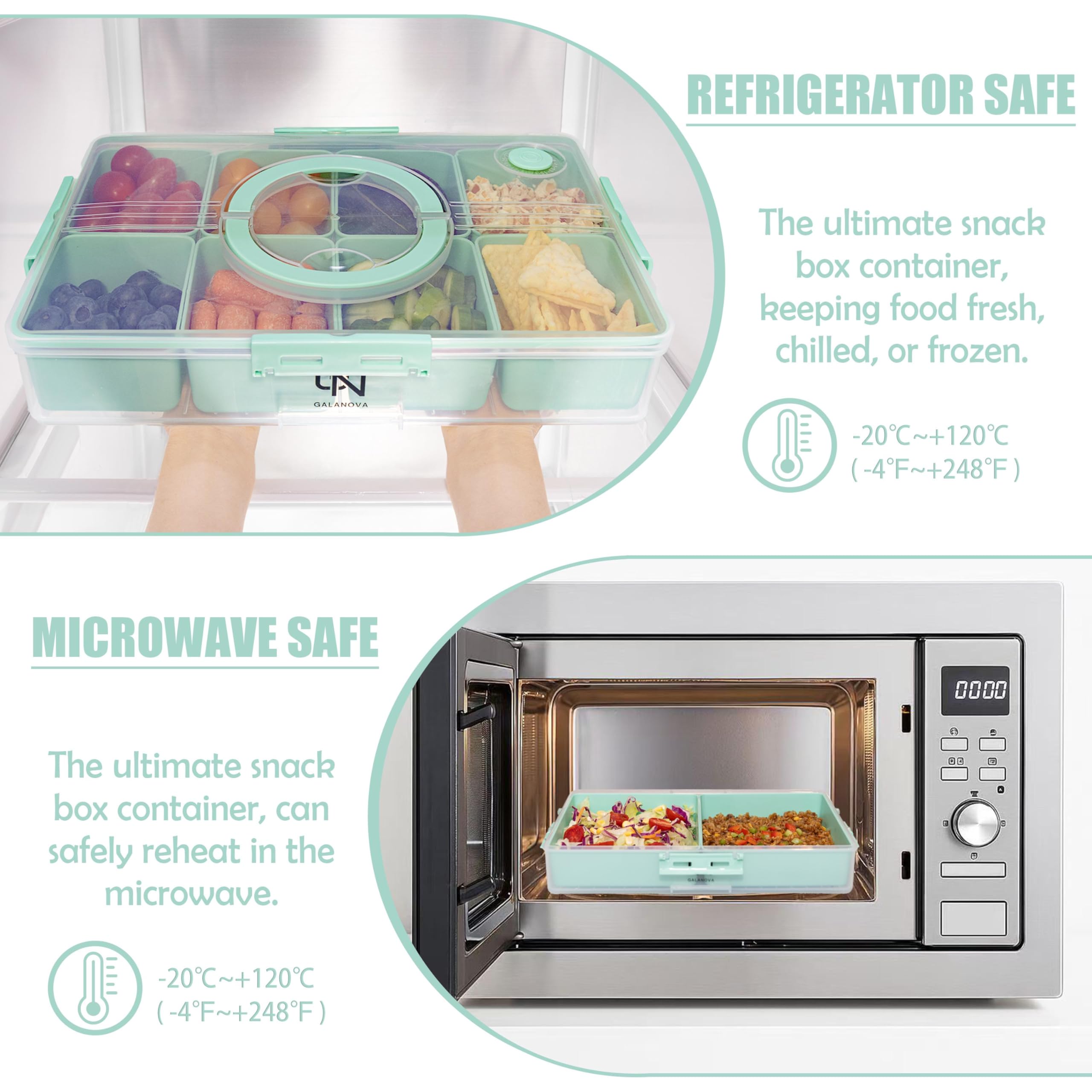Galanova Snackle Box apta para lavavajillas para limpieza fácil.