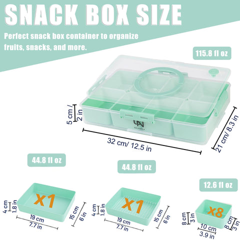 Galanova Snackle Box con asa portátil para llevar meriendas.