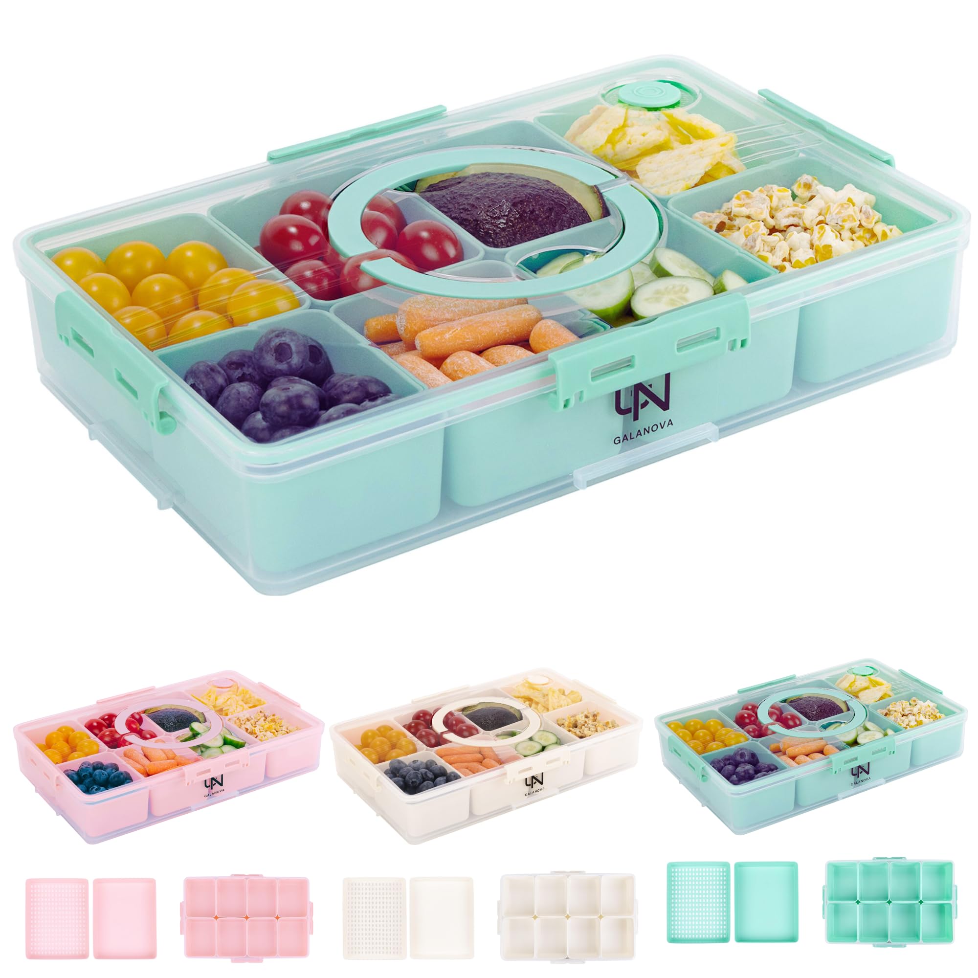 Galanova Snackle Box diseño familiar para meriendas y picnic.