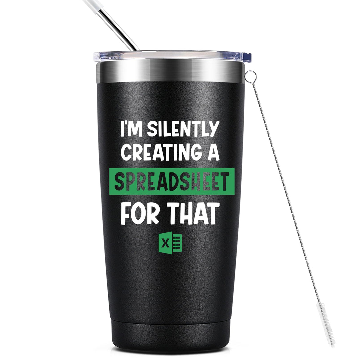GALAROES taza termo 20oz con mensaje de hoja de cálculo en el frente, perfecto regalo.