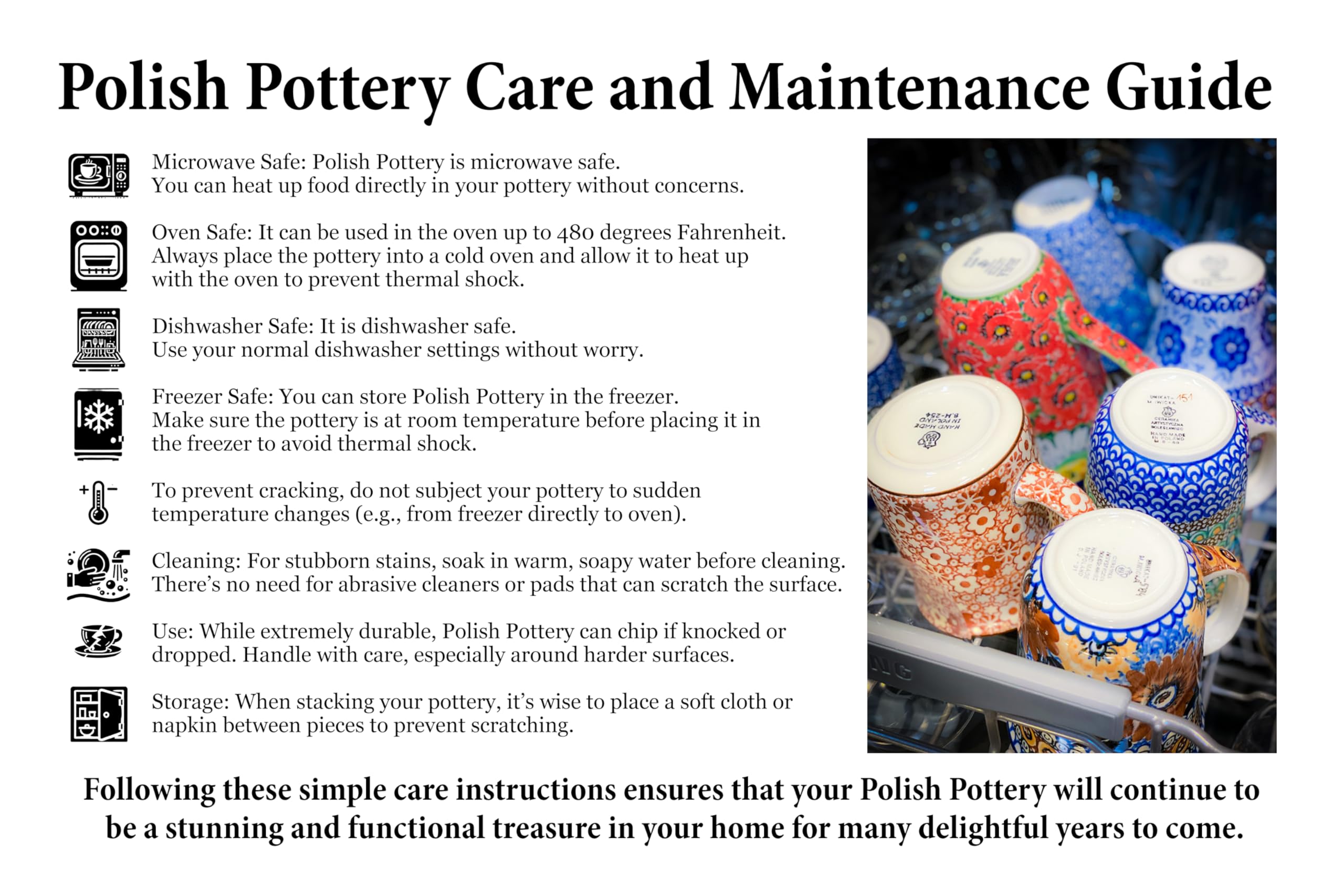 Polish Pottery Gallery ideal para guarniciones
