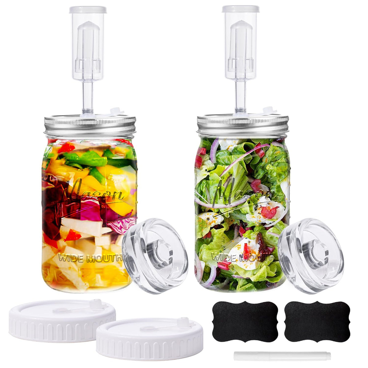 Galssmagic tarro fermentación 32 oz para conservar pepinillos sabrosos en salmuera