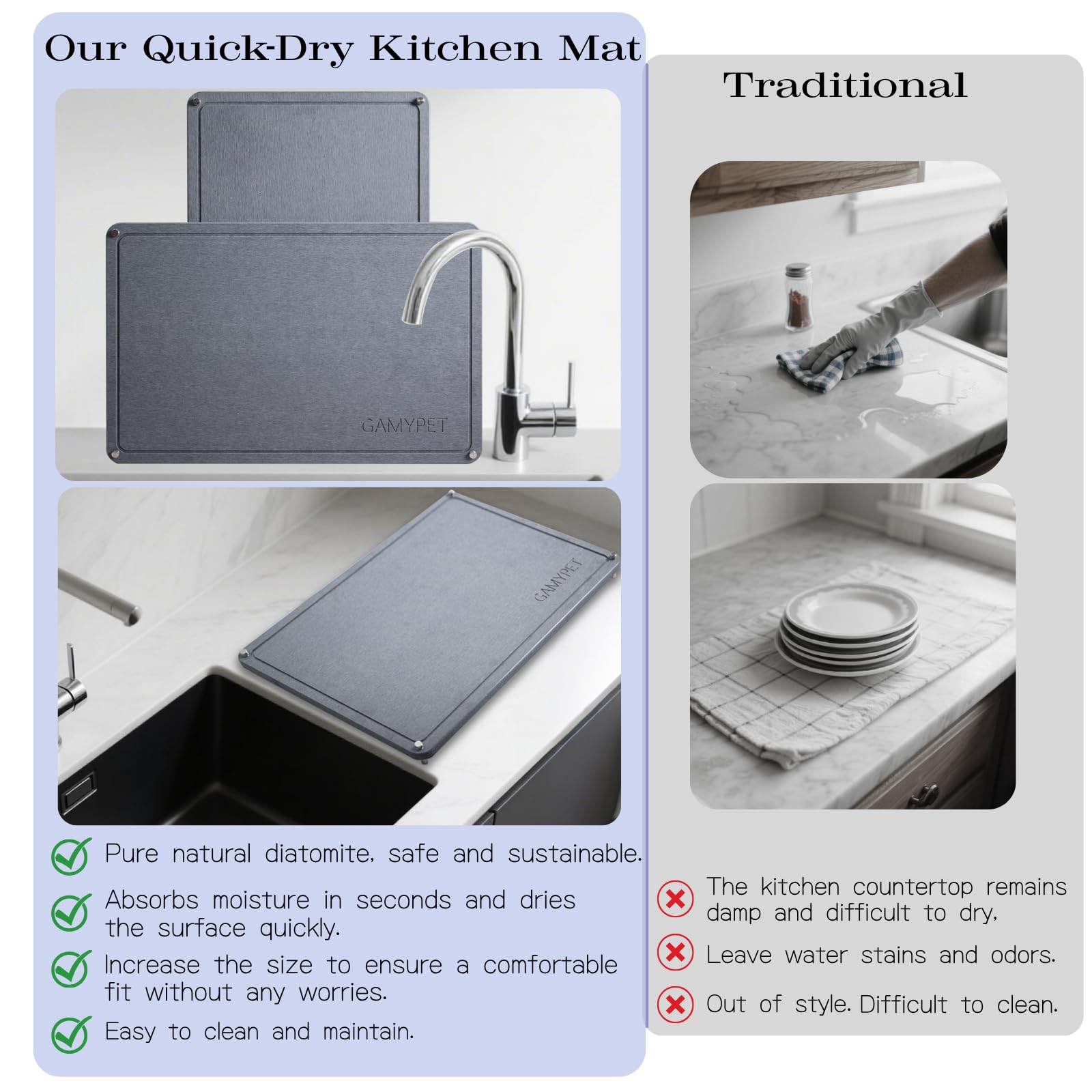GAMYPET Diseño minimalista que complementa cocinas modernas