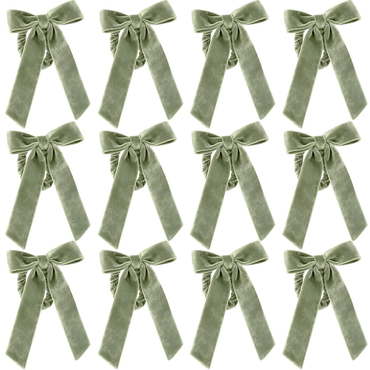 Gandeer anillos para servilleta con lazo de terciopelo verde, ideal para una mesa elegante.
