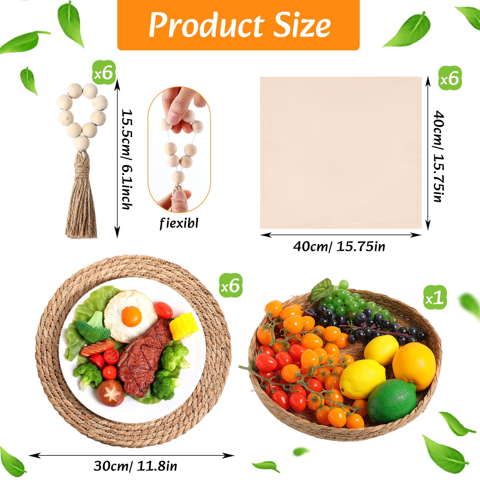 Manteles rectangulares boho de Gandeer para comidas al aire libre elegantes.