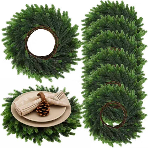 Gandeer placemas navidad redondo verde para una mesa festiva y ordenada