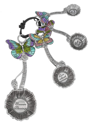 Ganz cucharas medidoras con mariposas coloridas para medir con estilo y precisión