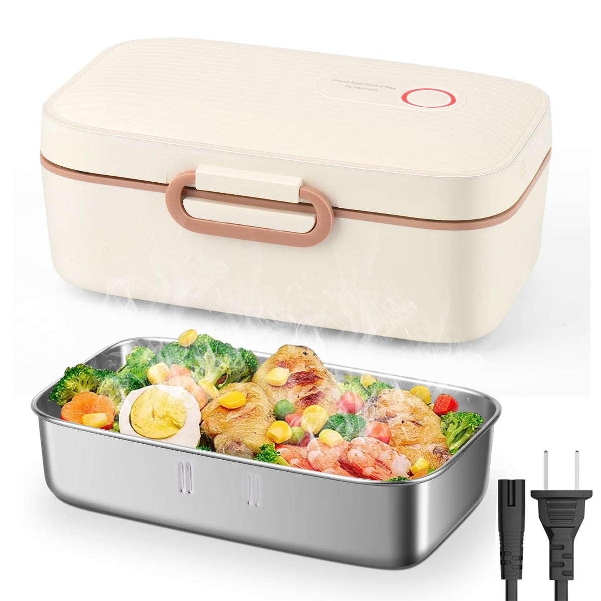 GAOCO caja-almuerzo eléctrica con sellado-vacio para conservar mejor los alimentos