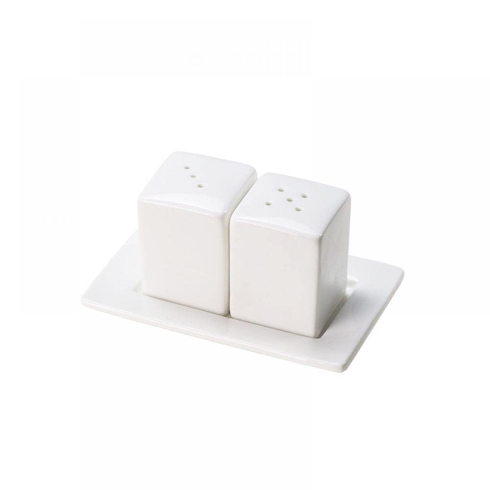 Gaolinci salero y pimentero blanco de porcelana, elegante para la mesa