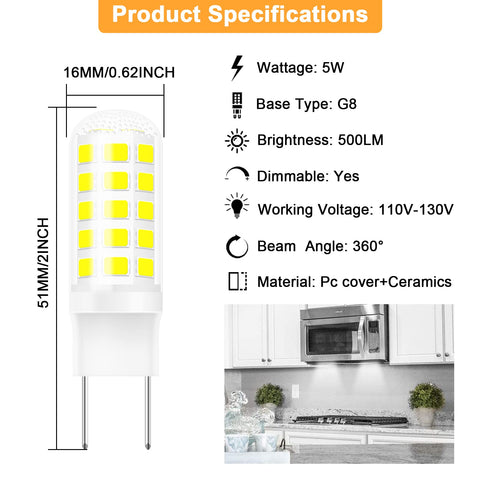 Gaormii bombilla led G8 CRI 85 para ver colores de alimentos