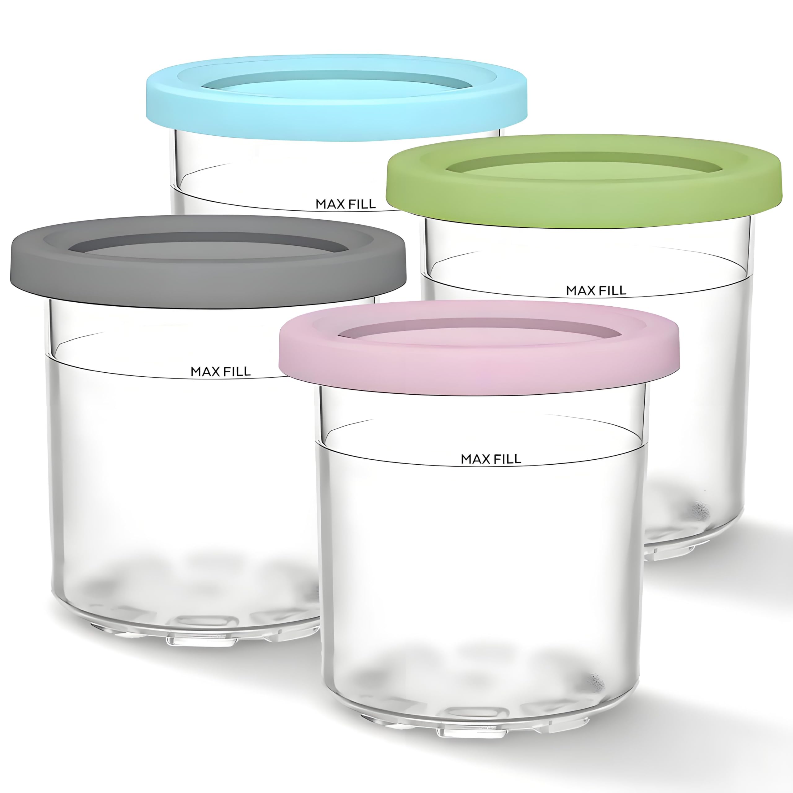 GAOZAILI contenedor 473ml para Ninja Creami, ajuste perfecto para helados suaves.