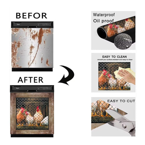 Gardepot imán cocina gallo rustico para puerta de lavavajillas.