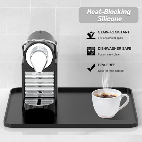 Garolue barrera térmica silicona café: resguarda encimeras del calor intenso.