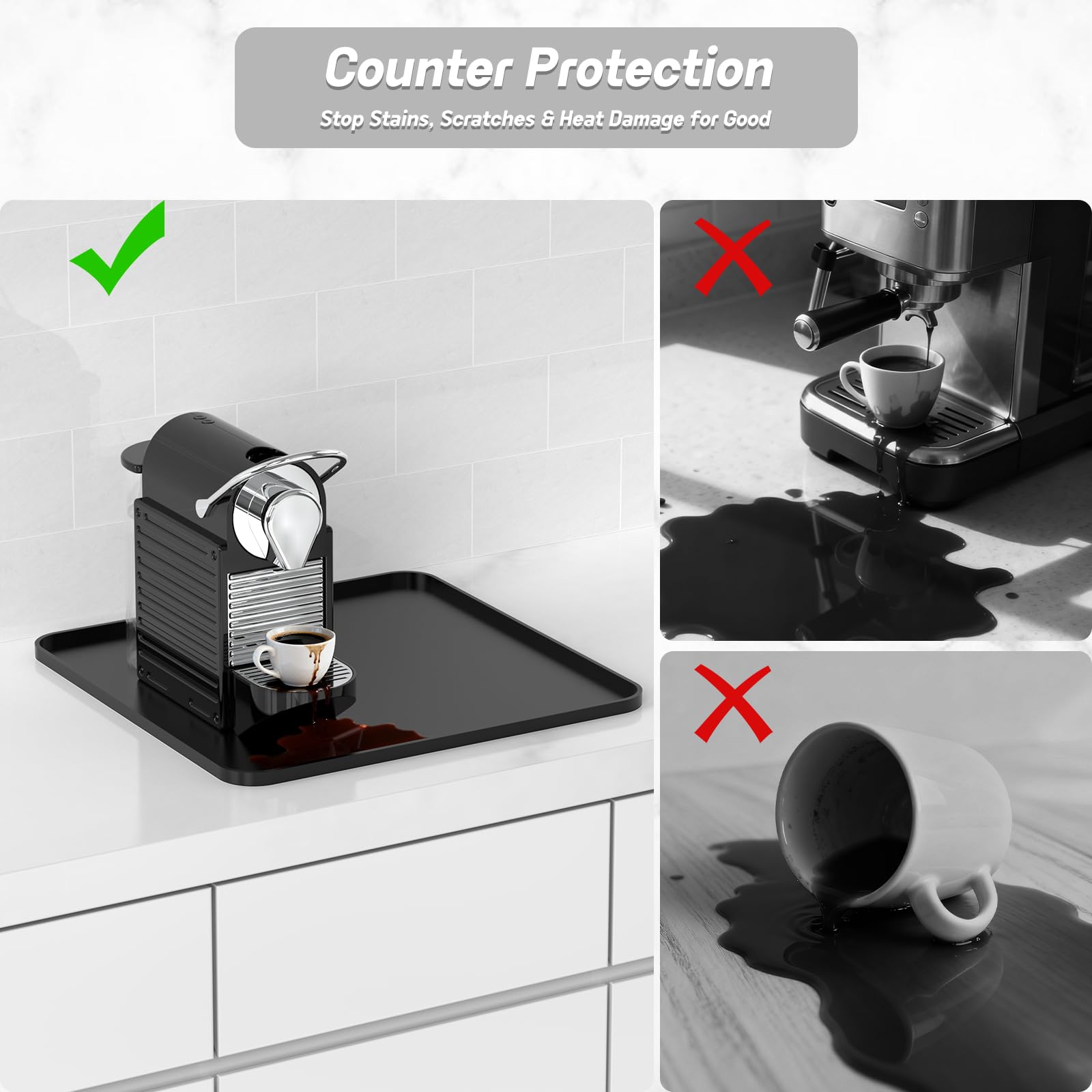 Garolue usos multiples silicona café: sirve de secado y organizador en la cocina.