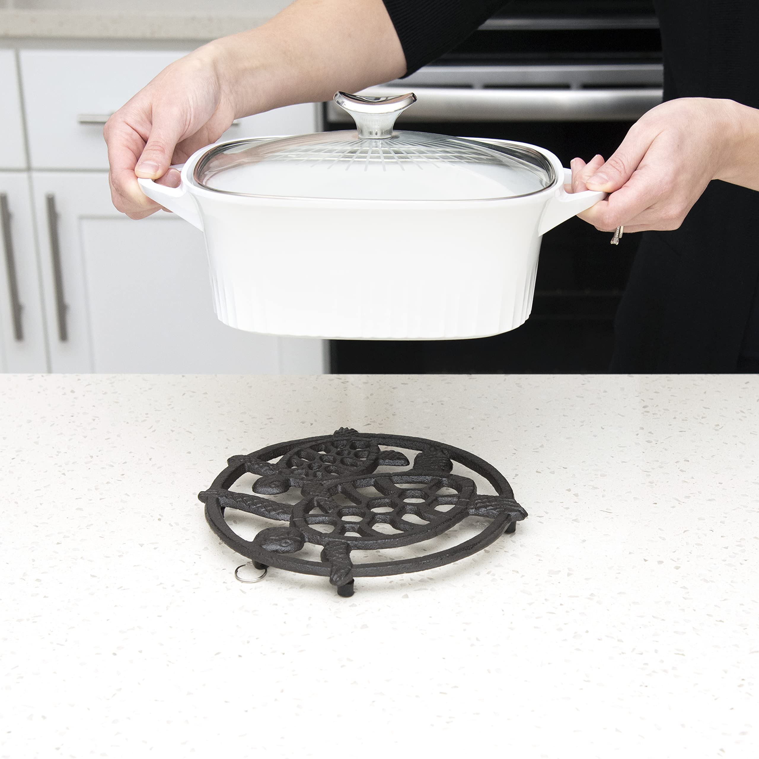 GASARÉ Trivet de 8.75 pulgadas ofrece espacio para platos y sartenes.