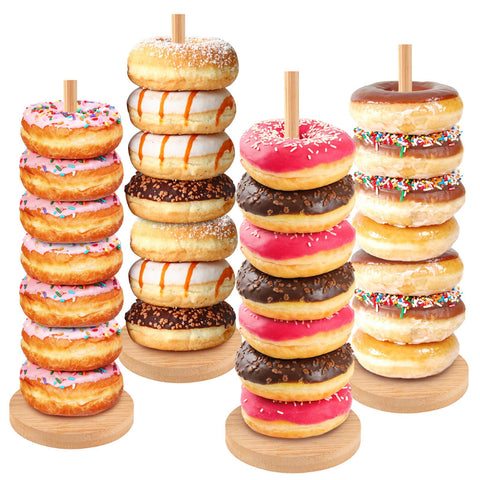 Gasgimos soporte donas Farmhouse muestra donas con presentación elegante.