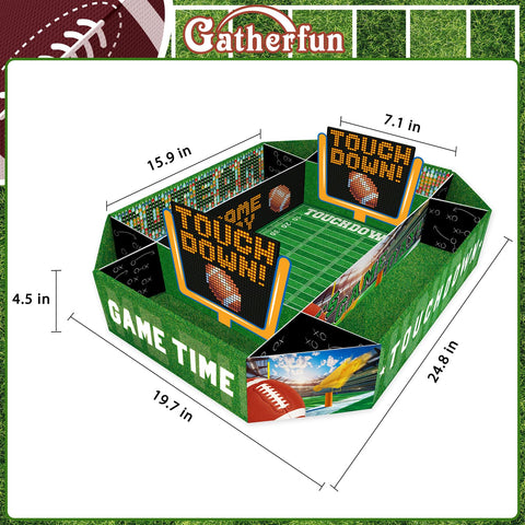 Bandeja Gatherfun de 9 compartimentos para organizar aperitivos de juego.
