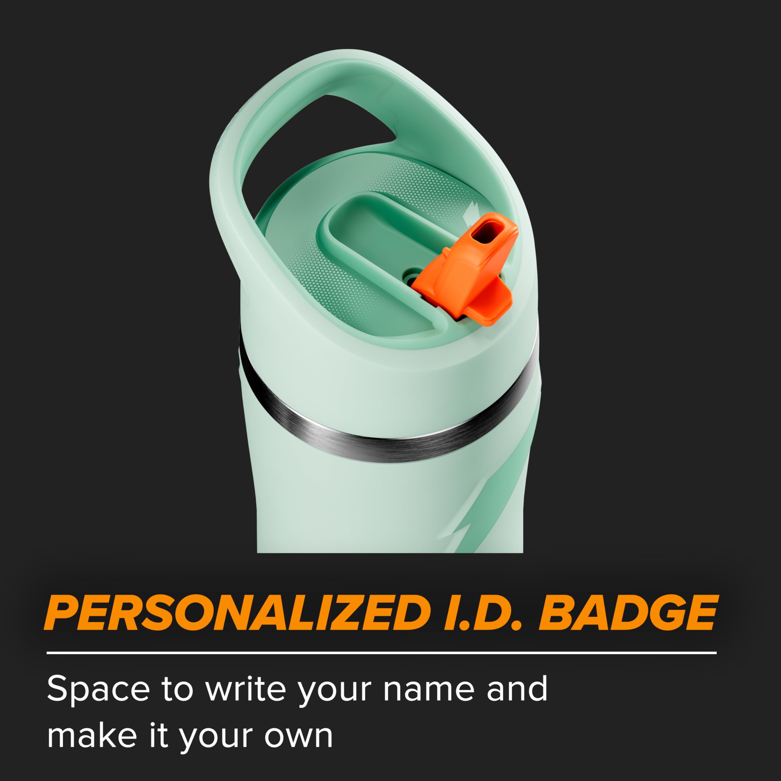 Etiqueta de identificación personalizable en Gatorade Overtime para reconocimiento rápido.