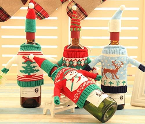 Gawertoy cubre botellas de vino con reno, perfecto para fiestas y decoración.
