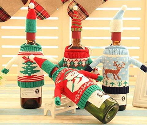Gawertoy cubre botellas de vino con reno, perfecto para fiestas y decoración.